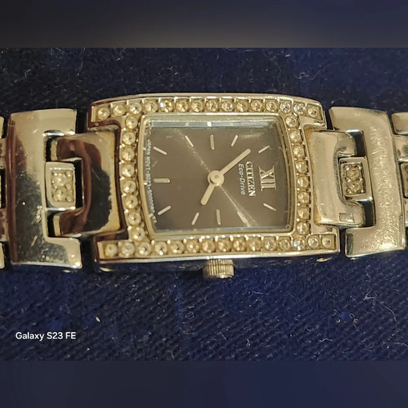 Vintage Citizen Eco-Drive Tank Blinged Out women - Picture 3 of 8